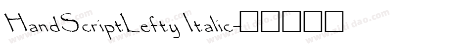 HandScriptLefty Italic字体转换